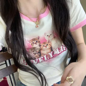 A Lovely Kitten Life     Cutecore  Top Kawaii Academia Y2K Cottagecore Coquette Fairycore Dollette Princesscore