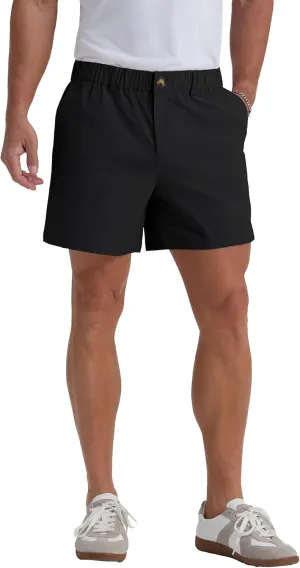 Askdeer Men's 5.5" Shorts Classic-fit Casual Elastic Waistband Shorts Summer Walking, Office, Daily Wear with Multi-Pockets