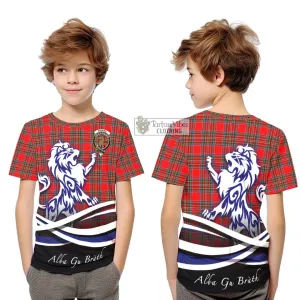Binning Tartan Kid T-Shirt with Alba Gu Brath Regal Lion Emblem