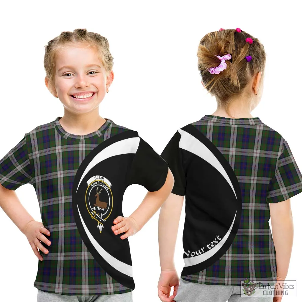Blair Dress Tartan Kid T-Shirt with Family Crest Circle Style