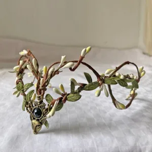 Boughs of the Enchanted Elven Forest     Goth  Tiara Hair Accessory Dark Academia Kawaii Academia Y2K Cottagecore Coquette Fairycore Dollette Princesscore