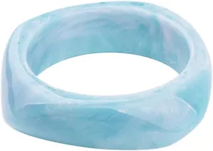 Chunky Colorful Transparent Acrylic Resin Wrap Bangle Tortoiseshell Irregular Geometric Wristbands Cuff Bangle Bracelet for Women Statement Jewelry