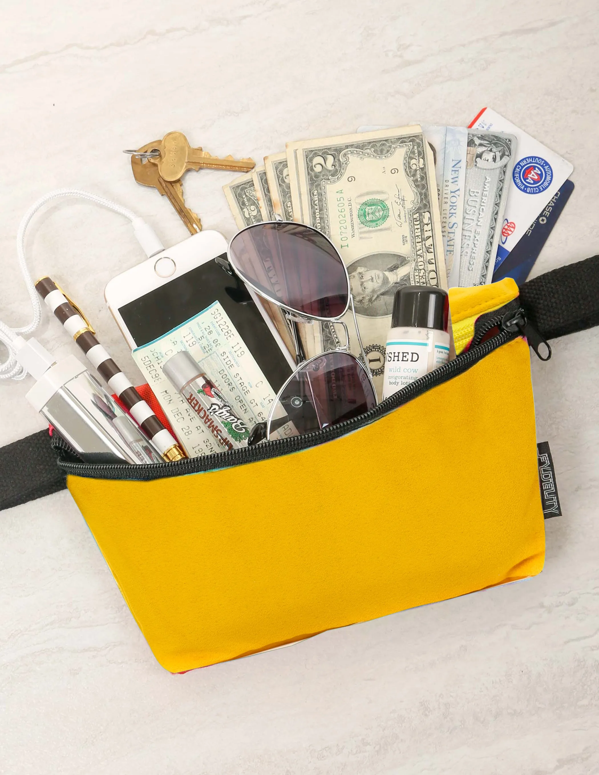 Fanny Pack | Slim | Faux Suede Mustard
