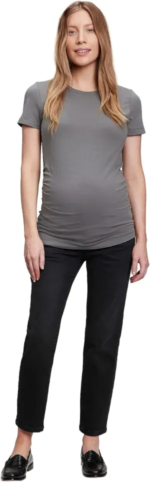 GAP Women's Maternity True Waistband Full Panel Girlfriend Jeans