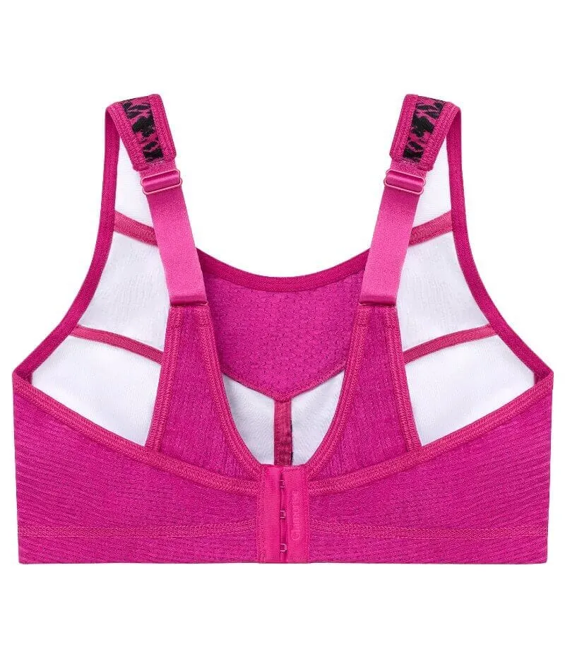 Glamorise No-Bounce Camisole Elite Wire-Free Sports Bra - Fuchsia Print