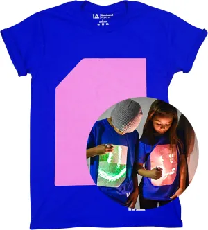 Illuminated Apparel Original Interactive Glow in The Dark T-Shirt - Fun for Birthday Parties & Festivals