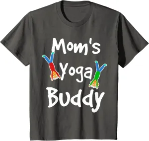 Kids Yoga Theme Shirt Mom's Yoga Buddy Workout Tshirt