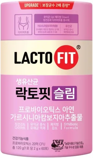 KOREAC_ Lacto-Fit Probiotics Slim 2 Billion CFU 2g X 60 Stick Packets