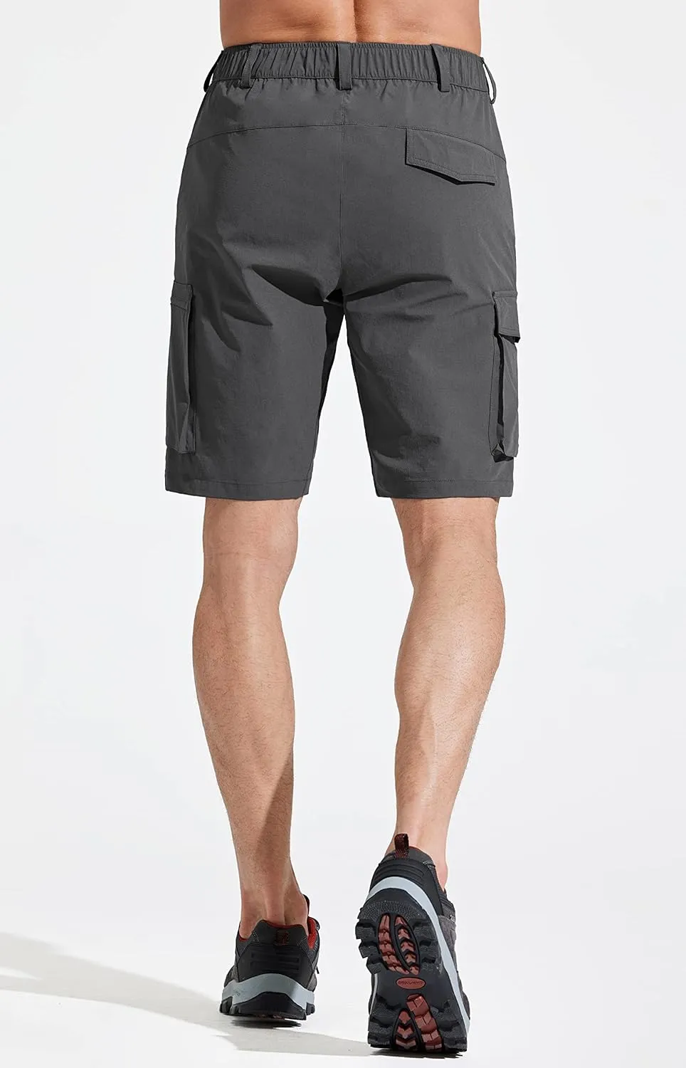 Libin Men's Quick Dry Golf 10" Shorts, Lightweight Hiking Stretch Gear, Travel Fishing Casual Tactical Pockets Shorts