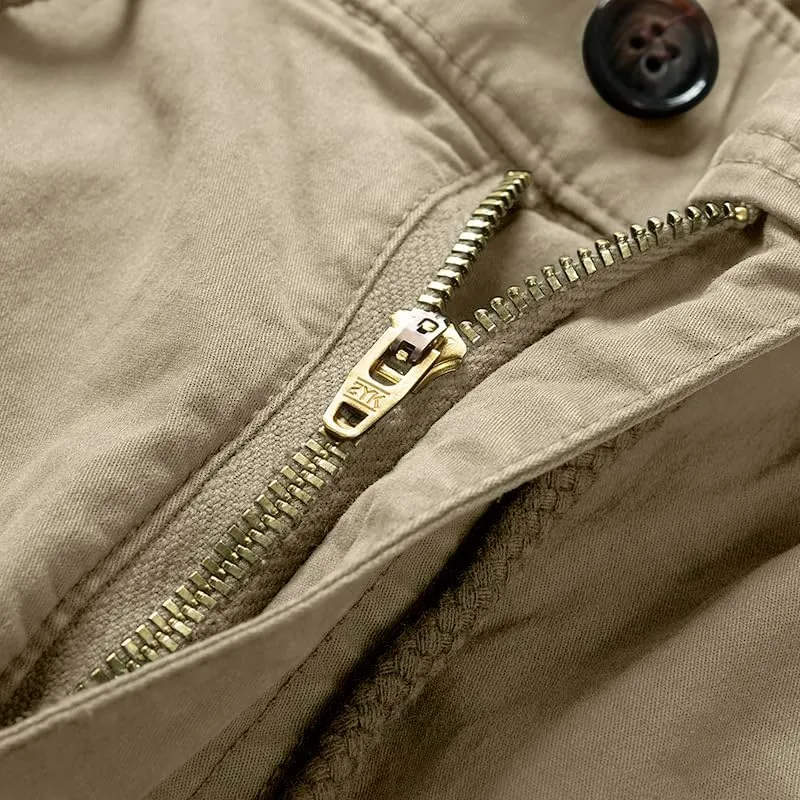 Mens Cargo JoggersSlim Fit Flex Work Pants with Belt Loops Elastic Waist Zipper Pockets Drawstring WaistDynamics LLC