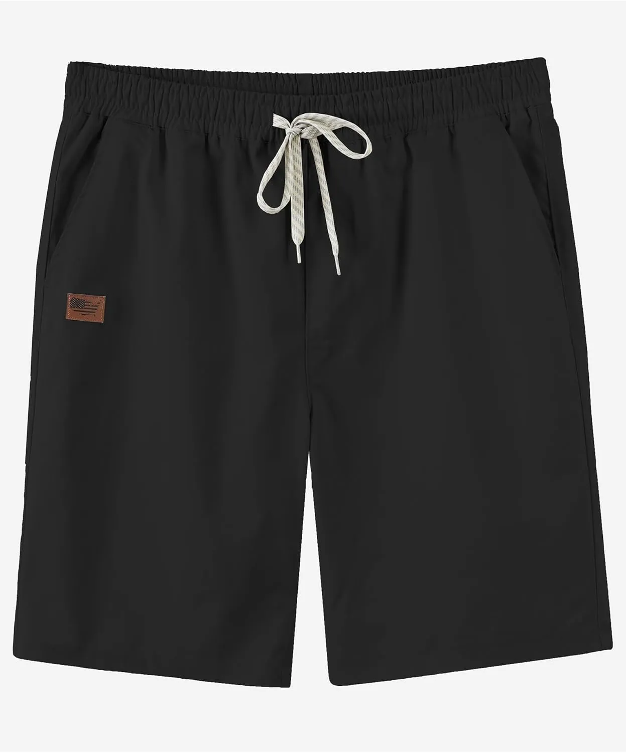 Mens Casual Shorts Summer Drawstring Twill Chino Short Golf Vacation Jogger Elastic Waist Short with 4 Pockets