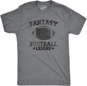 Mens Fantasy Football Legend Funny T Shirt Season Novelty Graphic Dad Gameday