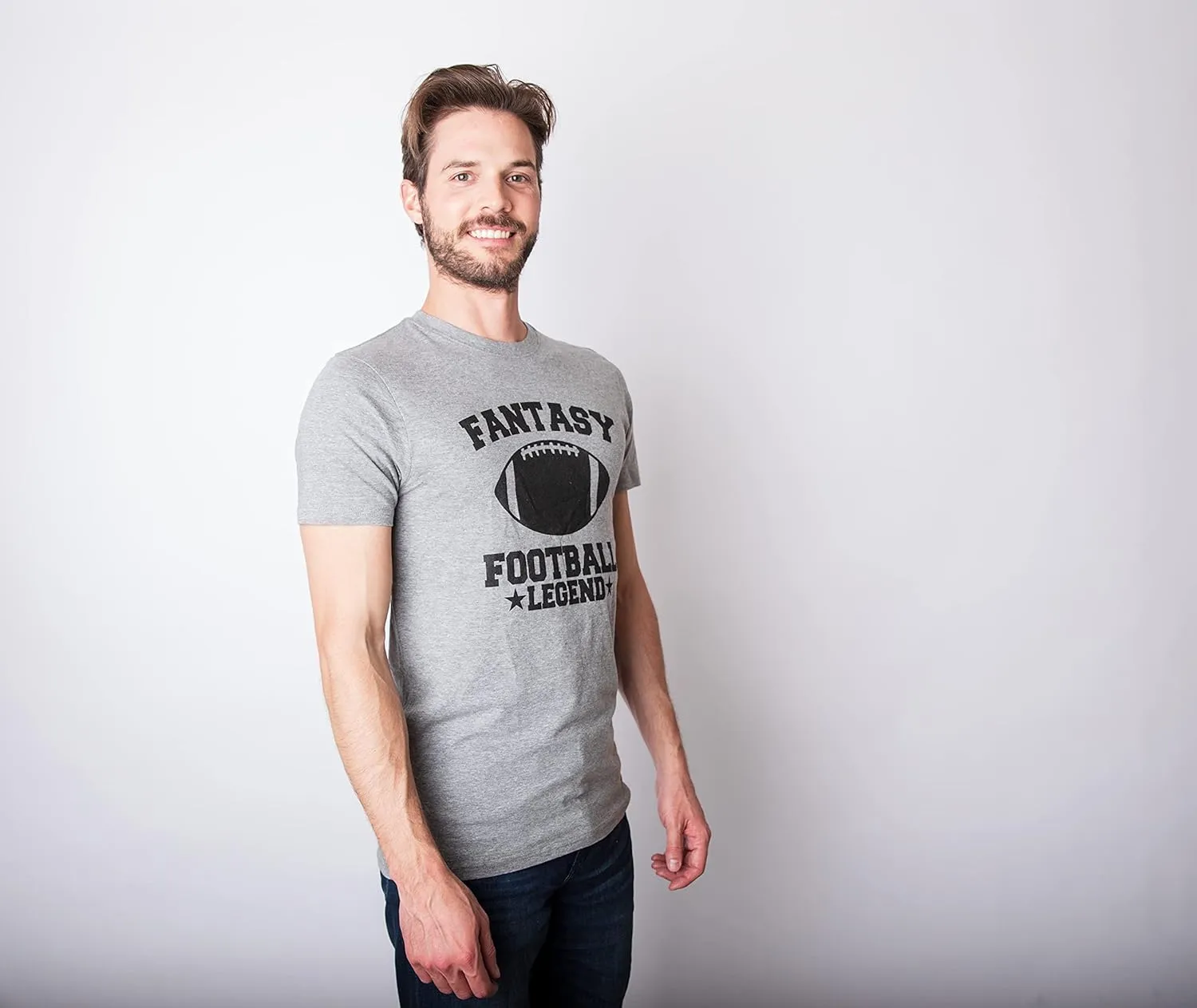 Mens Fantasy Football Legend Funny T Shirt Season Novelty Graphic Dad Gameday