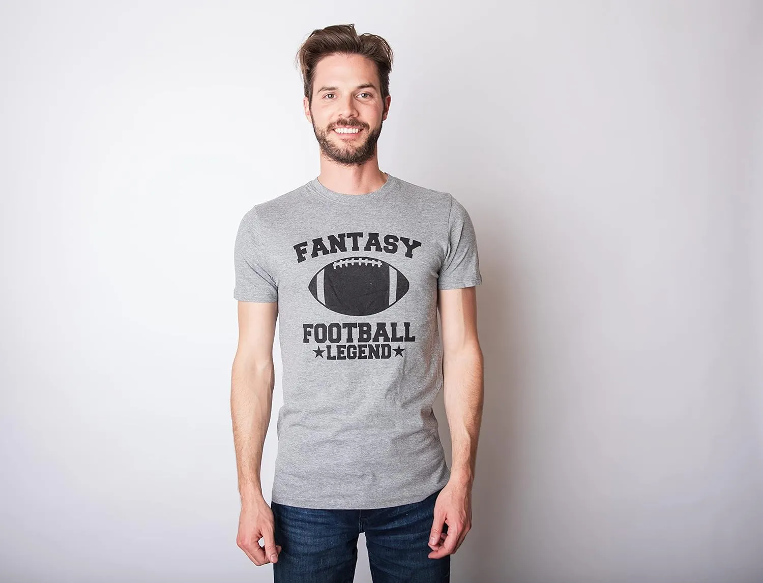 Mens Fantasy Football Legend Funny T Shirt Season Novelty Graphic Dad Gameday