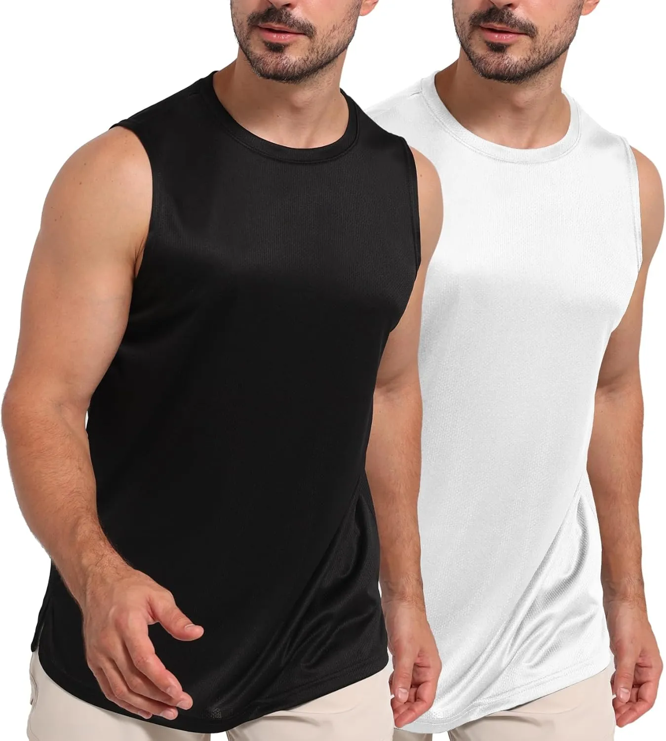 Mens Tank Tops Muscle Athletic Quick Dry Sleeveless Workout Fitness T Shirts for Men