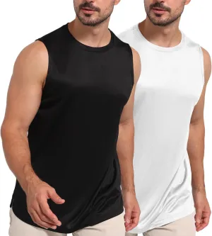 Mens Tank Tops Muscle Athletic Quick Dry Sleeveless Workout Fitness T Shirts for Men