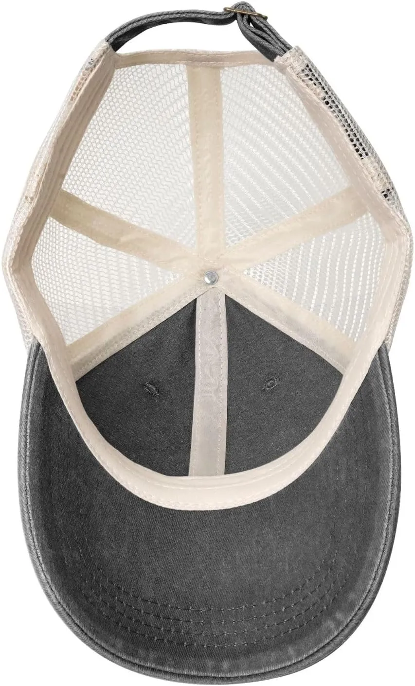 Not Vegan Hat Vintage Mesh Baseball Cap Retro Denim Trucker Dad Hat
