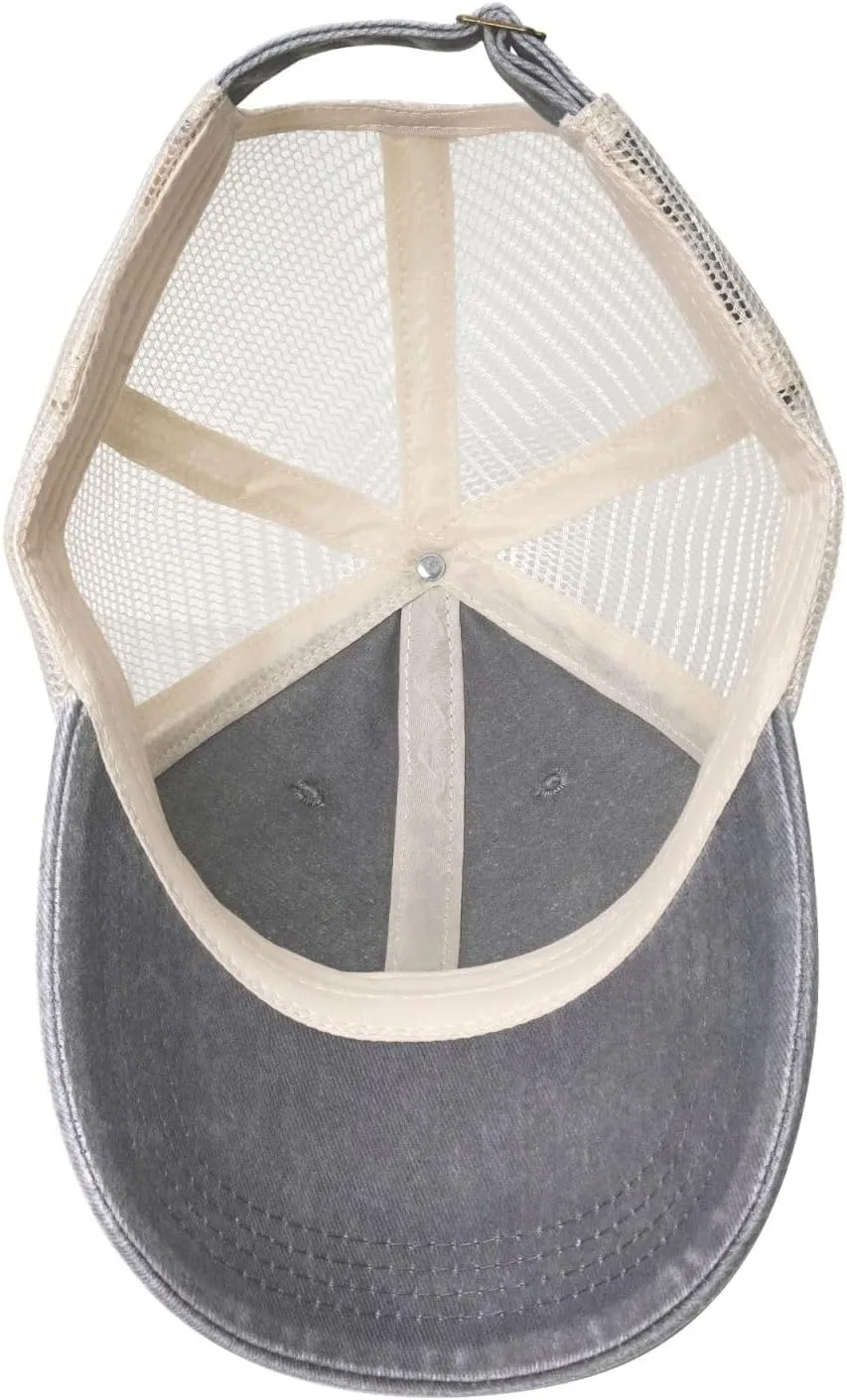Not Vegan Hat Vintage Mesh Baseball Cap Retro Denim Trucker Dad Hat