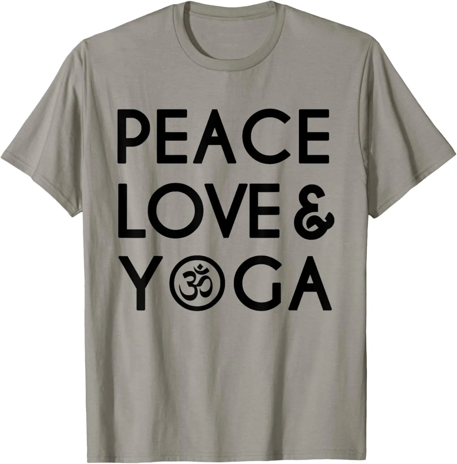 Peace Love and Yoga Om Symbol Yogi Yoga Quote T-Shirt