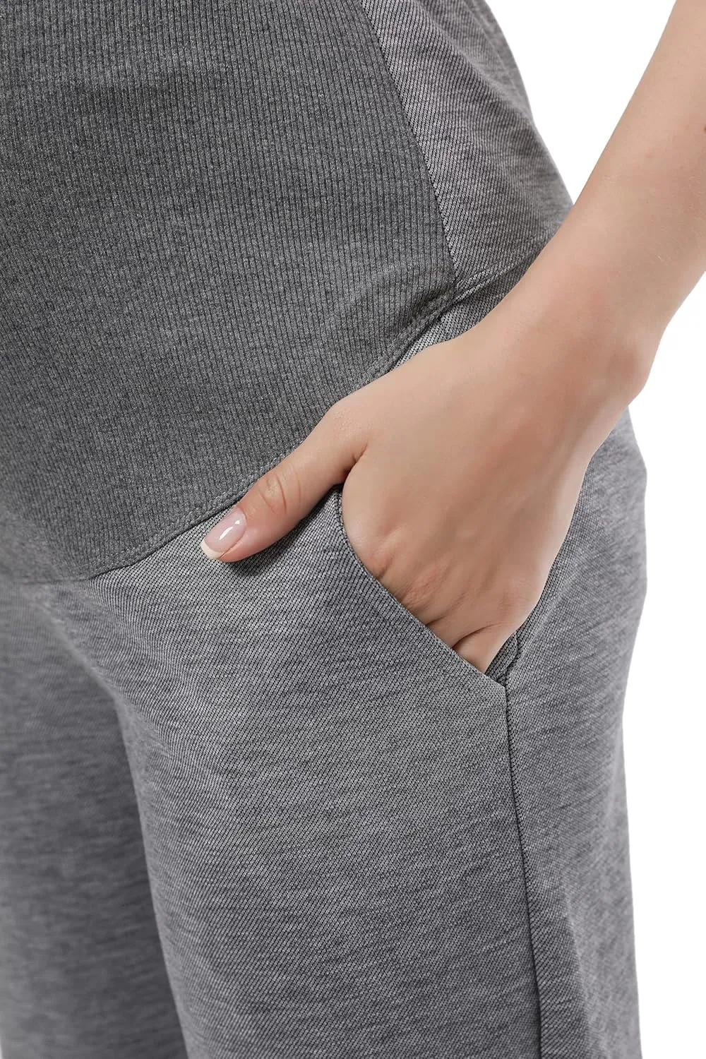 Women's Maternity Joggers Pregnant Sweatpants Pants Casual Lounge Over Belly Gym
